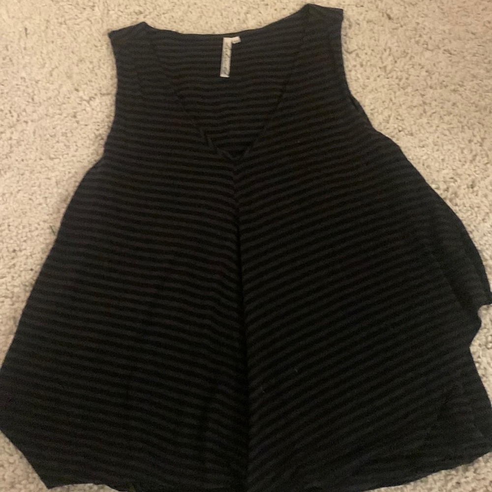 Black and grey striped tank top